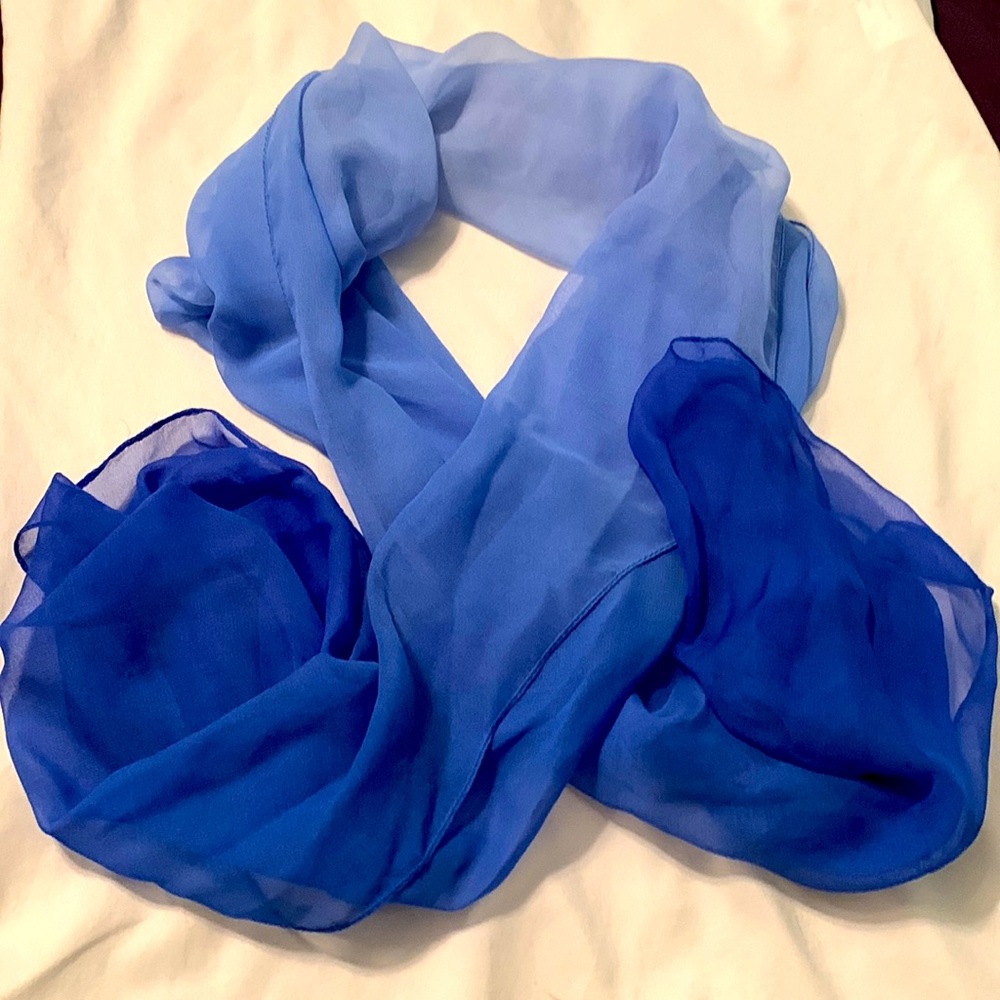 Ombré blue scarf